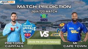 SA20 Match 26 PC Vs MICT Dream11, Match Prediction 
